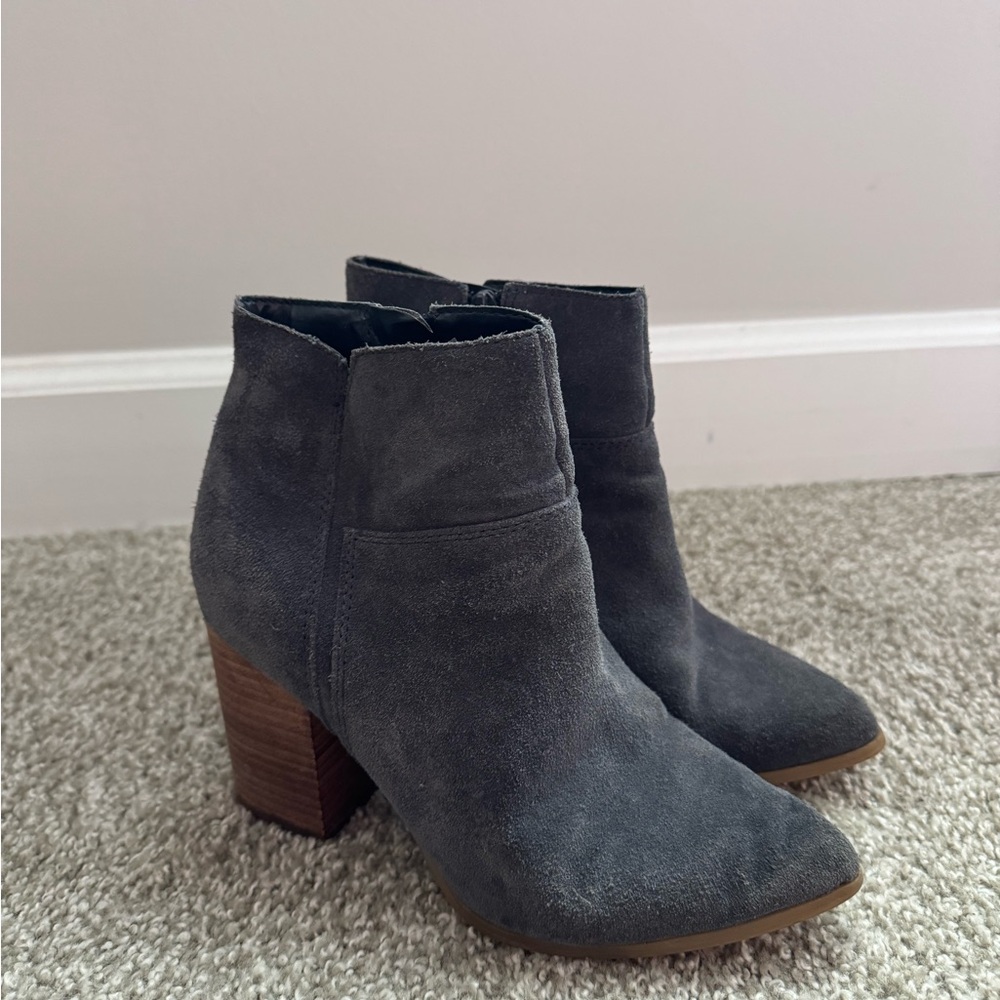 Nine West Gray Suede Ankle Boots